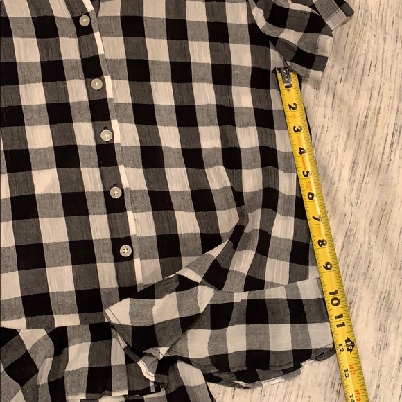 Madewell Peplum Button-Down Shirt in Gingham - Picture 7 of 7